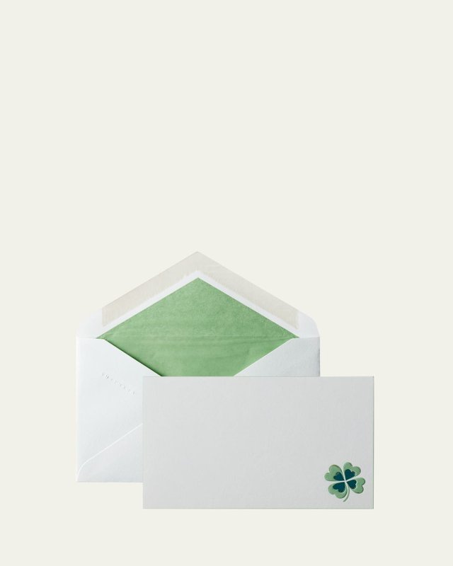 Charm Four Leaf Clover Notecards, Set of 10